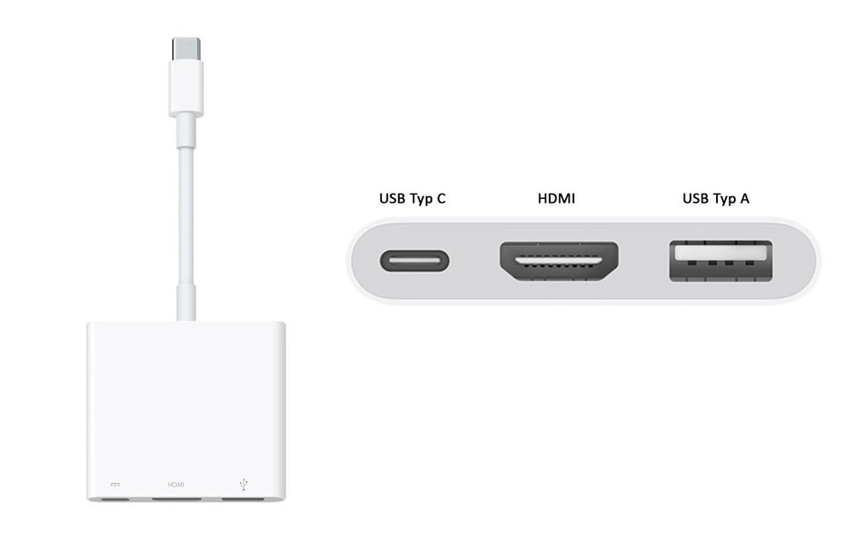 Der USB-C-Digital-AV-Multiport-Adapter.