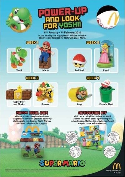 Vom 11. Januar bis 7. Februar werden diese Figuren auch in britischen McDonalds-Filialen erhätlich sein.