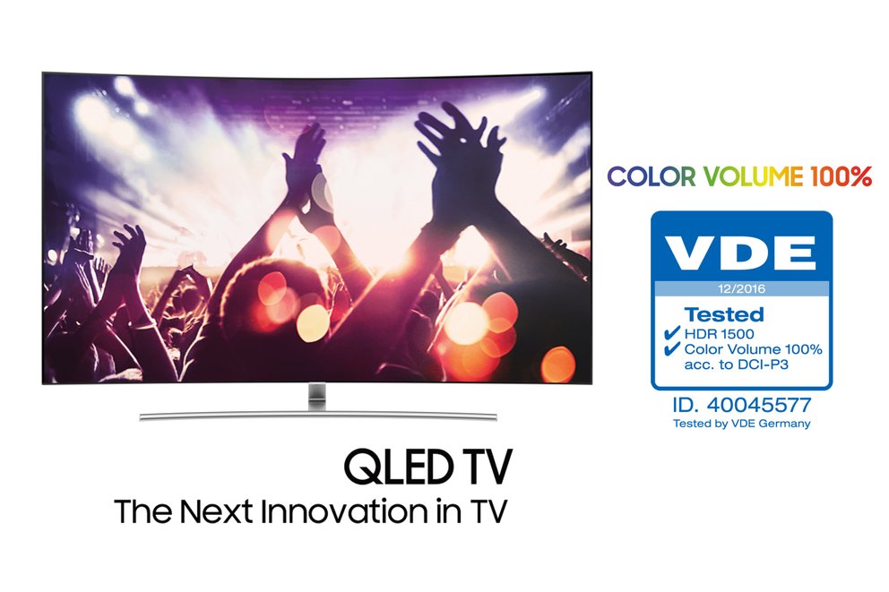 Samsung QLED-TVs tragen ein Gütesiegel des Verbands Deutscher Elektrotechniker (VDE) (Quelle: Samsung)