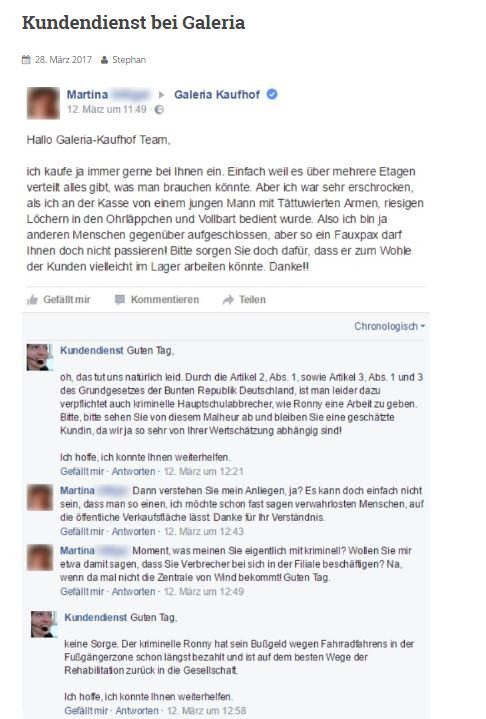 Facebook Kundendienst Fake