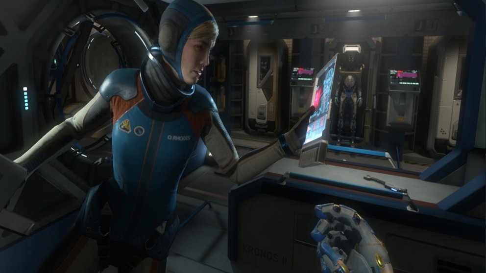 Screenshot aus der kurzen aber intensiven Hands-on-Demo. Links im Bild: Kronos-Kommandantin Olivia Rhodes.