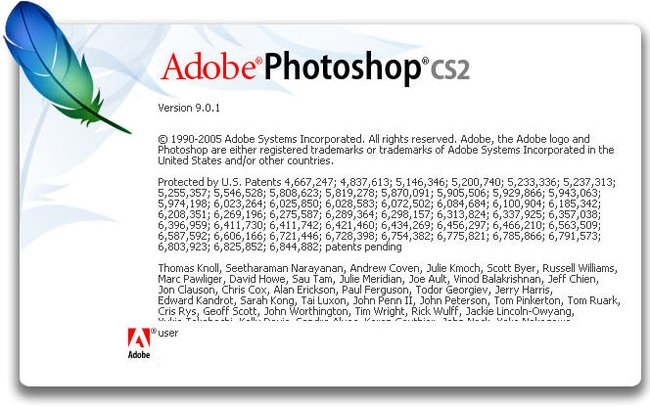 Der Startscreen von Photoshop CS2. Bildquelle: GIGA