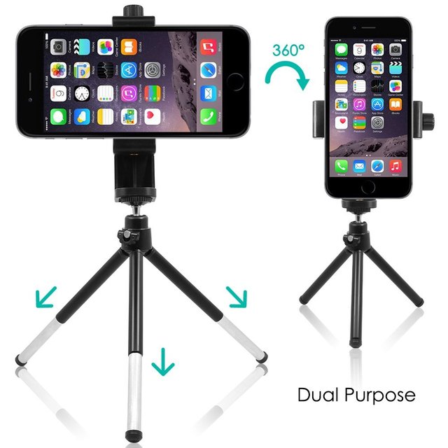 Smartphone + Standfuß = Babyphone mit Kamera.