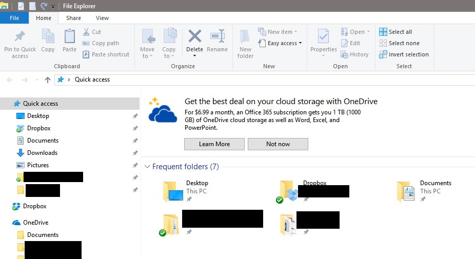 Pop-Up: Windows 10 macht Werbung für Cloud-Speicher und OneDrive. Bildquelle: mspoweruser.com