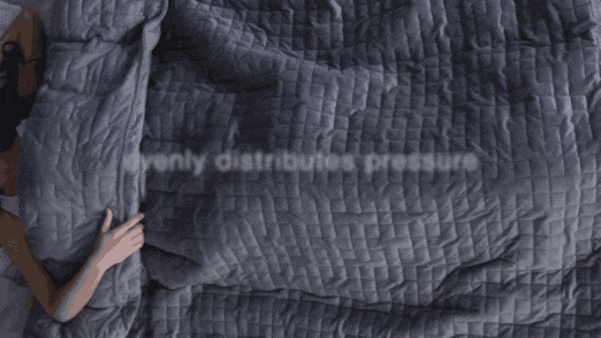 Die Bettdecke „Gravity“ wiegt rund zehn Prozent des eigenen Körpergewichts und soll so zu tiefer Entspannung führen (Quelle: Kickstarter)