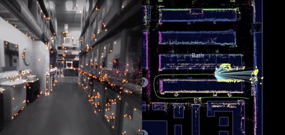 VPS: Das Smartphone schaut sich visuelle Merkmale der Umgebung an und orientiert sich präzise daran (Quelle: Google)