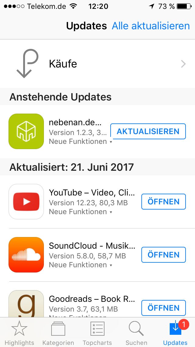 iOS: Hier könnt ihr Apps aktualisieren.