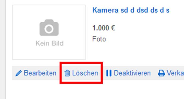 Ebay Kleinanzeige L Schen So Geht S