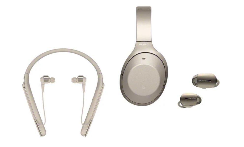 Sony Neuheiten zur IFA 2017: Nackenbügel-Kopfhörer WI-1000X, Overear-Kopfhörer WH-1000XM2 und True Wireless-Kopfhörer WF-1000X (Quelle: Hersteller)