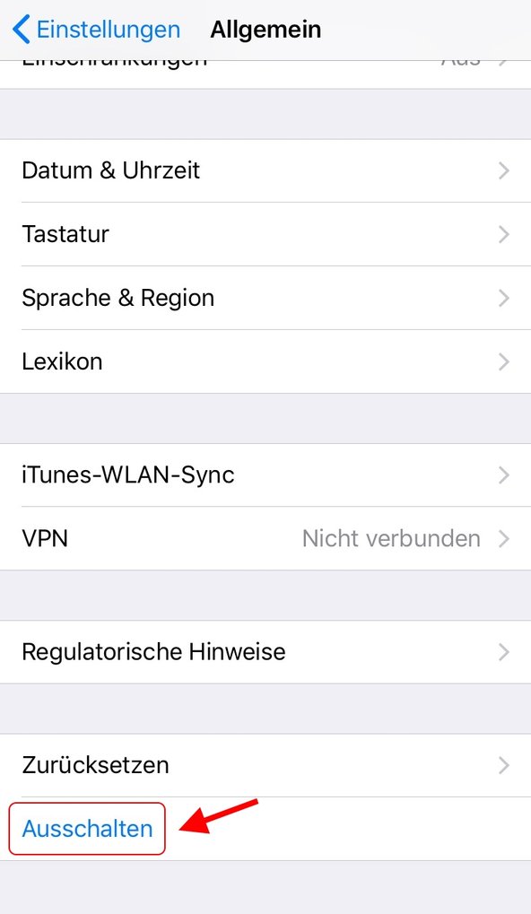 Hier schaltet ihr das iPhone in den Einstellungen aus.