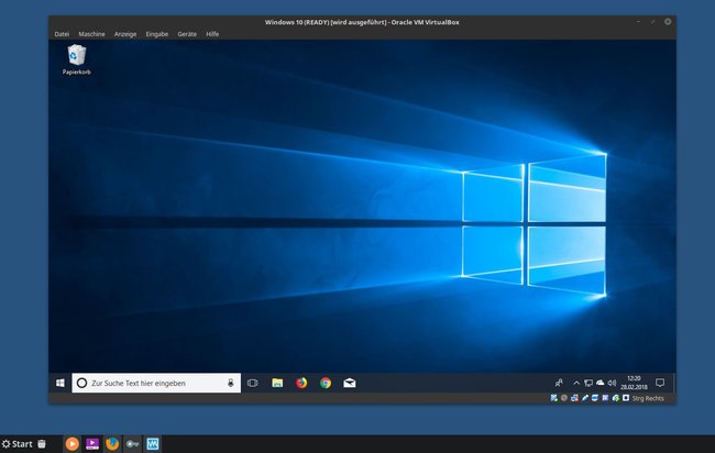 Windows läuft unter Linux in einem Fenster, worin sich die üblichen Spiele installieren lassen. Bild: GIGA