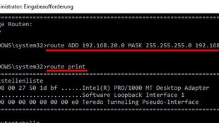 Windows: Statische TCP/IP-Route zu Routing-Table adden