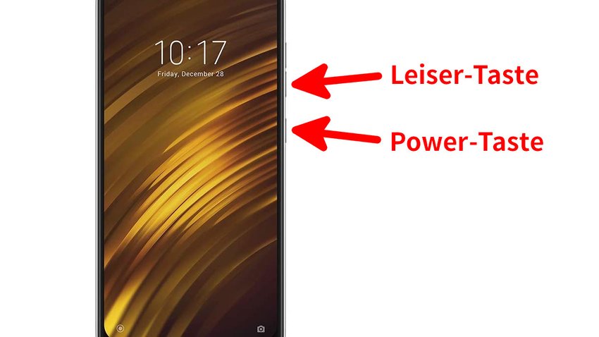 Drückt diese beiden Tasten, um einen Screenshot zu erstellen. Bild: Xiaomi