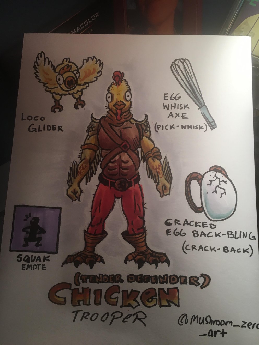 © reddit Mushroom_Zero_Art | Aus dem einfach gehaltenen Bild des Jungen wird eine konkrete Zeichnung des Tender Defenders