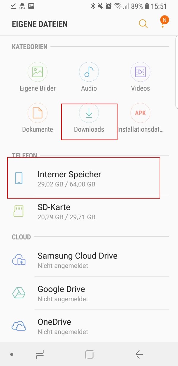 android-download-ordner