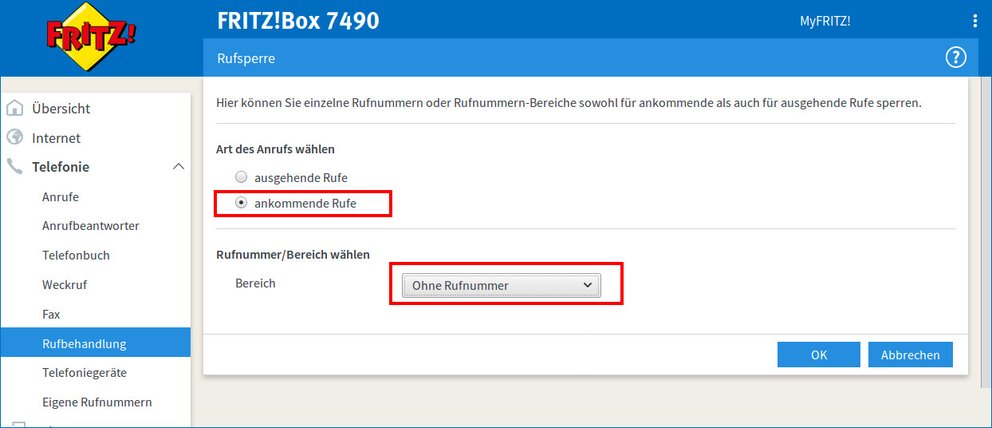 Fritz Fon Eingehende Anrufe Gehen Nicht Fritzbox: Nummern & Bereiche sperren (eingehend, ausgehend, anonym