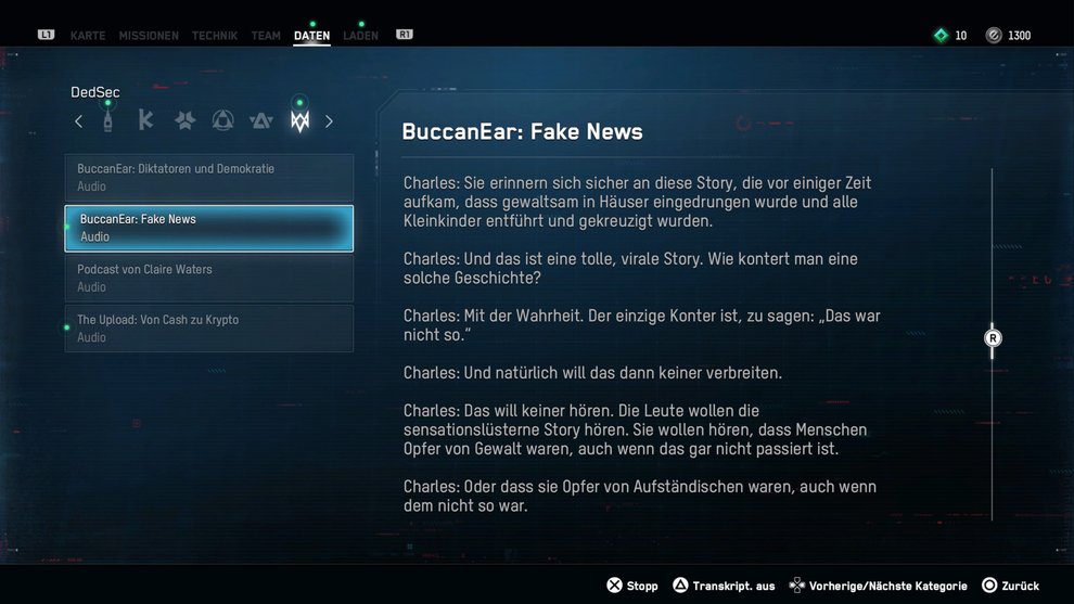 Ein Highlight von Watch Dogs: Legion sind die politischen Radiosendungen, die ihr als Sammelgegenstände findet.