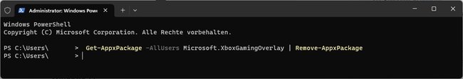 Xbox Game Bar Deinstallation Windows 11