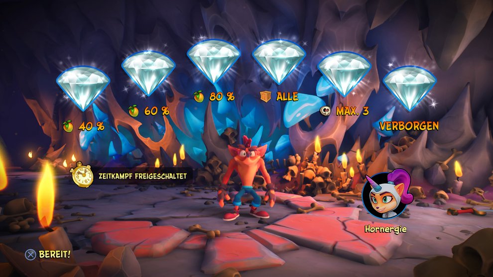 Damit es so bei euch nach jedem Level aussieht, zeigen wir euch alle 100%-Lösungen für Crash Bandicoot 4! Damit es so bei euch nach jedem Level aussieht, zeigen wir euch alle 100%-Lösungen für Crash Bandicoot 4!