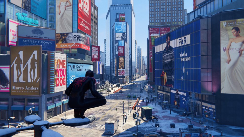 Spider-Man: Miles Morales – Einfach mal genießen. Wenn gerade mal keine Mission ansteht, könnt ihr die Aussicht genießen, von wo auch immer ihr wollt. Spider-Man: Miles Morales – Einfach mal genießen. Wenn gerade mal keine Mission ansteht, könnt ihr die Aussicht genießen, von wo auch immer ihr wollt.