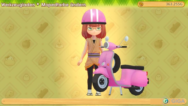Das Moped in Pink