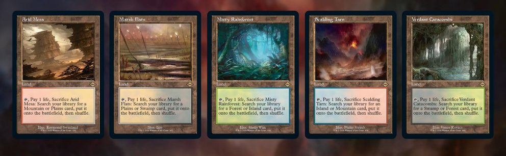 Die sogenannten Magic the Gathering Enemy Fetchlands