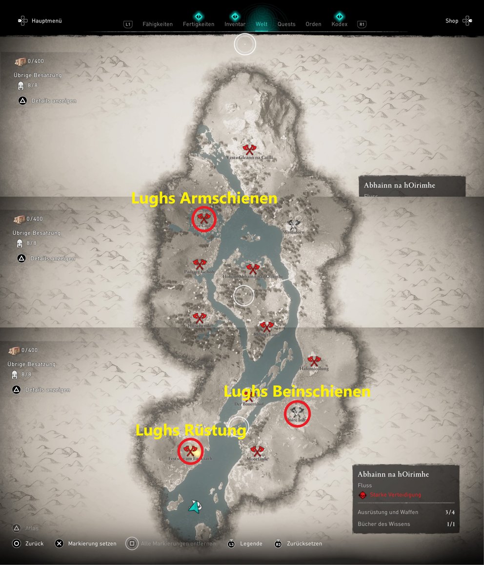 Rüstung, Beinschienen und Armschienen von Lugh haben wir in diesen Soldatenlagern gefunden (AC Valhalla). Rüstung, Beinschienen und Armschienen von Lugh haben wir in diesen Soldatenlagern gefunden (AC Valhalla).