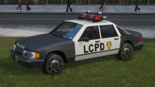Der Polizeiwagen in GTA 3 (Definitive Edition).