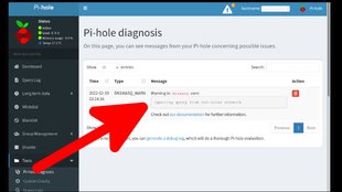 Pihole: Ignoring query from non-local network (DNSMASQ_WARN)