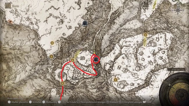 Standort des Eingangs zu den Katakomben des Riesengipfels (Quelle: Screenshot GIGA).