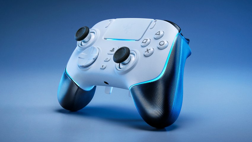 Das Bild zeigt den neuen PS5-Controller von Razer