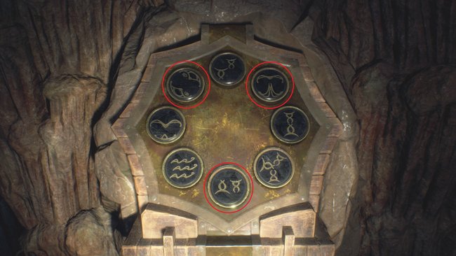 Drückt diese drei Symbole, damit sich die Tür öffnet (Quelle: Screenshot GIGA).