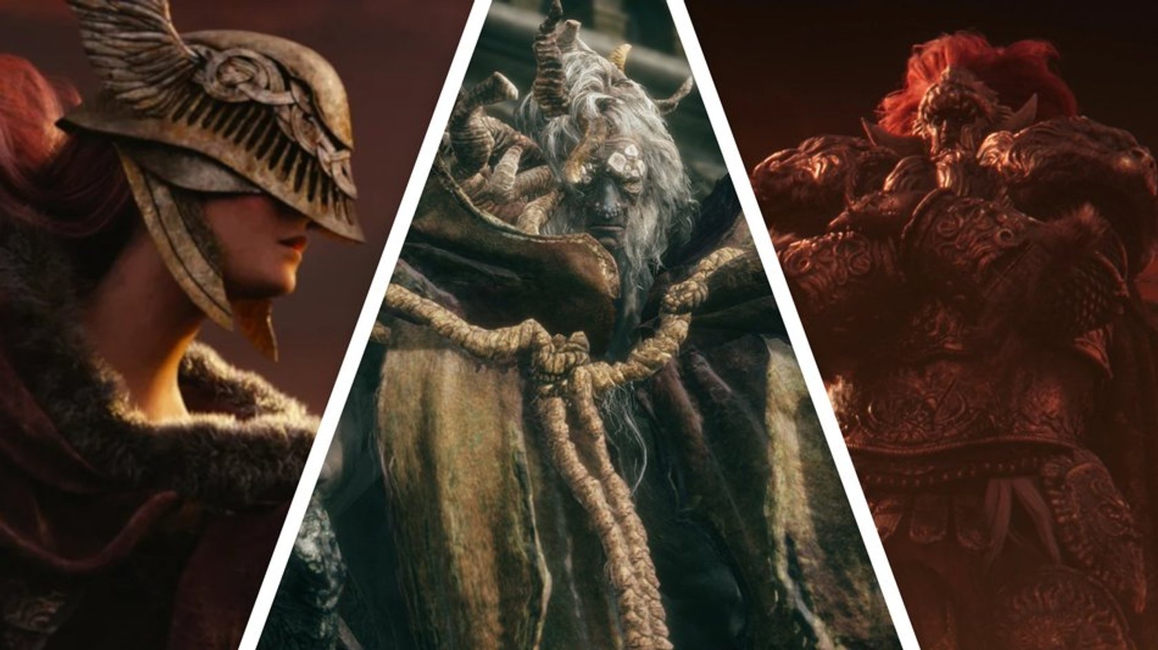 Das Bild zeigt drei Bosse aus Elden Ring Das Bild zeigt drei Bosse aus Elden Ring