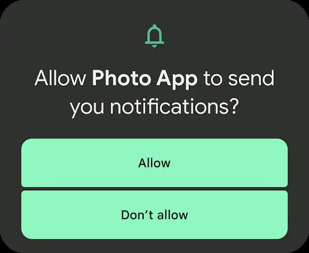 In Android 13 bestimmt ihr, ob Apps euch Benachrichtigungen anzeigen dürfen. Bildquelle: android.com