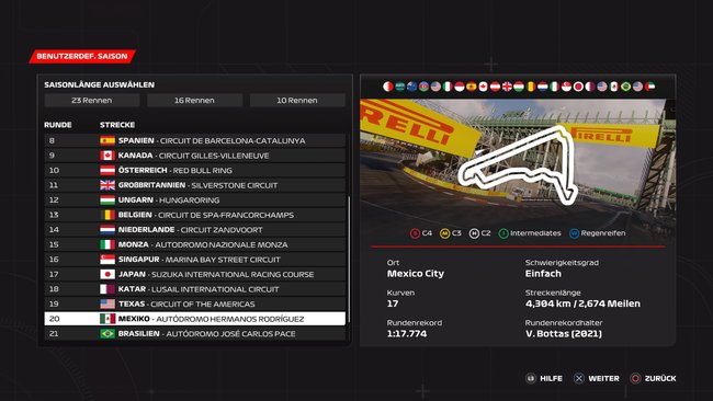 Mexiko-Setup in F1 2023 Mexiko-Setup in F1 2023