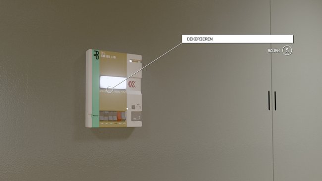 Über diese Schalter in der Nähe jedes Hauseingangs könnt ihr euer Haus einrichten und dekorieren (Quelle: Screenshot GIGA).
