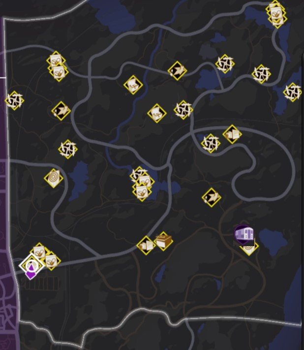Karte mit allen Entdeckungen in der Nördlichen Rojas-Wüste (Quelle: Screenshot spieletipps).