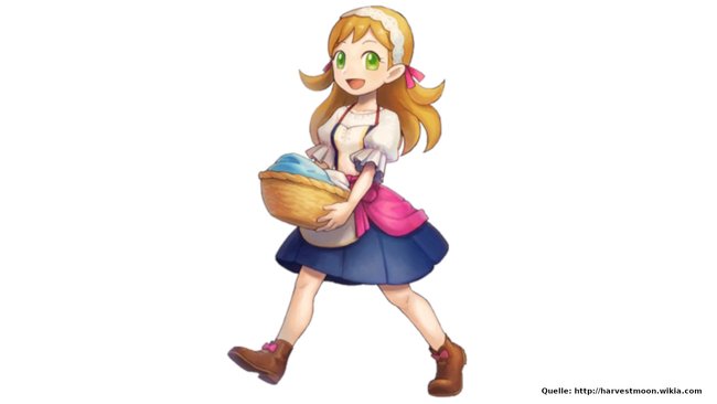 Elise ist die kochende Junggesellin bei Harvest Moon: Dorf des Himmelsbaumes.