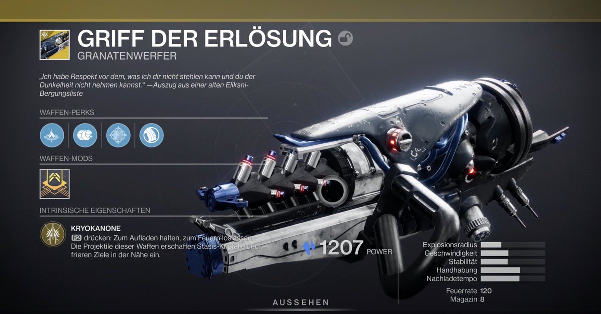 Destiny 2 Jenseits des Lichts Griff der Erlösung bekommen Der