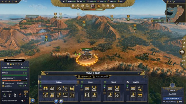 Das Bild zeigt einen Screenshot aus Total War: Pharaoh
