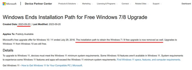 Microsoft hat die Aktivierung von Windows 10/11 über alte Windows-Keys deaktiviert. (Bildquelle: Microsoft / Markierung: GIGA)