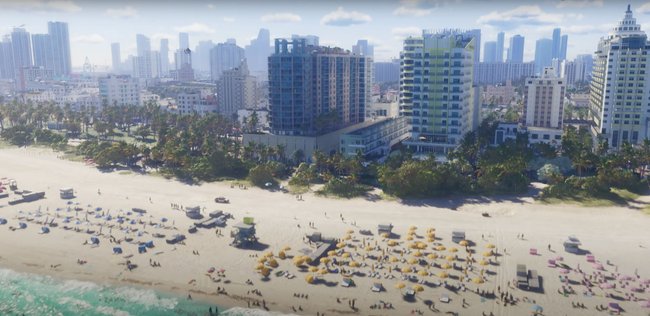 Der Strand von Vice City in GTA 6 scheint ein beliebter Ort zu sein. (Bildquelle: Rockstar Games)