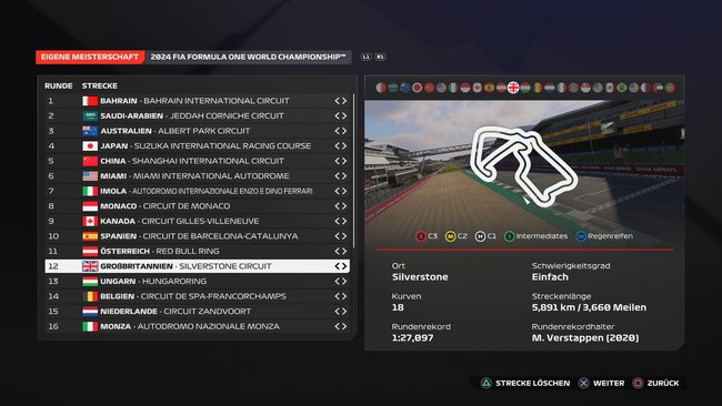 F1 24-Setup: Großbritannien F1 24-Setup: Großbritannien