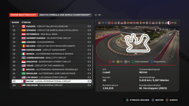 F1 24-Setup: Katar F1 24-Setup: Katar