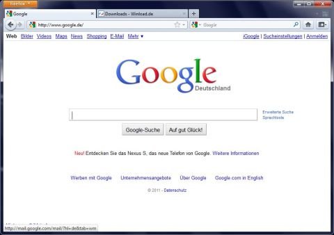 Vorher: Die Usability-Lab-optimierte, extrem übersichtliche aber auch gewöhnungsbedüftige Oberfläche von Firefox 4. Firefox 4 Oberfläche vorher