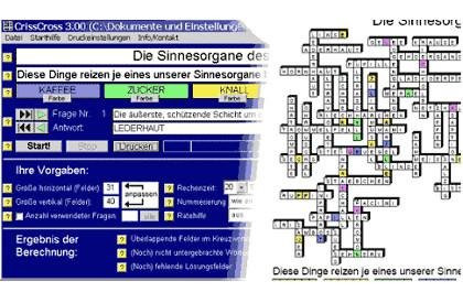 Mit dem CrissCross-Kreuzworträtselgenerator habt ihr ein Programm, mit dem ihr eigene Buchstabenrätsel zusammenstellen könnt Kreuzworträtsel erstellen