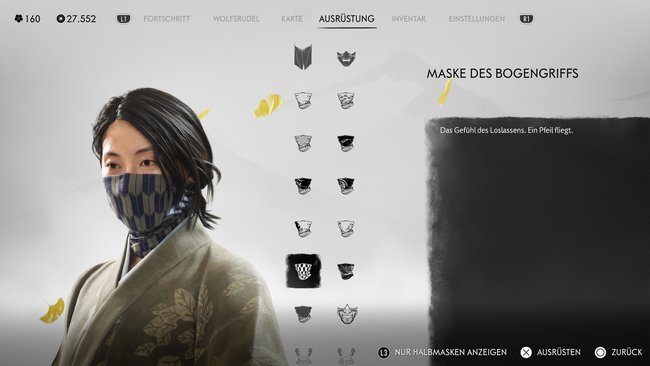 Maske des Bogengriffs