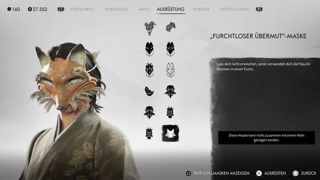 "Furchtloser Übermut"-Maske