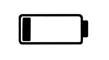 Akku fast leer Symbol