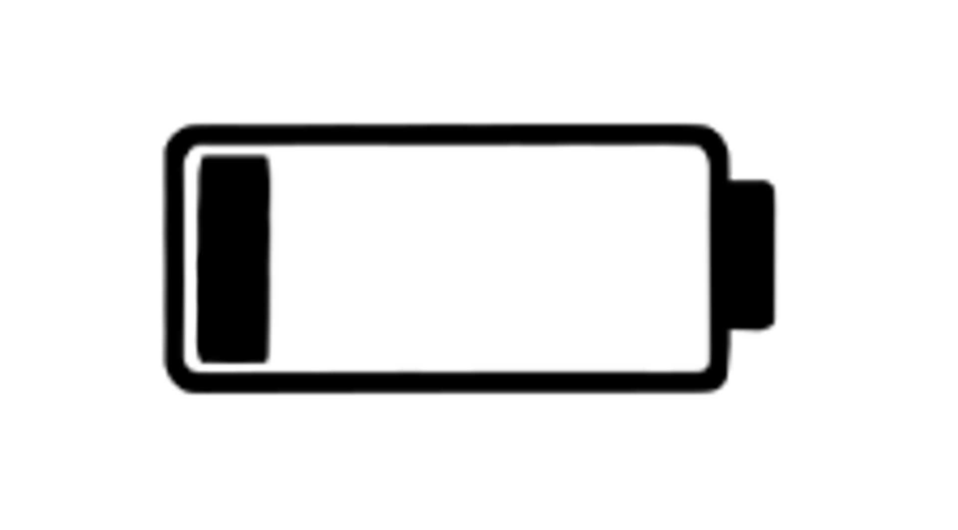 Akku fast leer Symbol